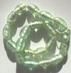 20 12x8mm Light Green Silver Foil Oval